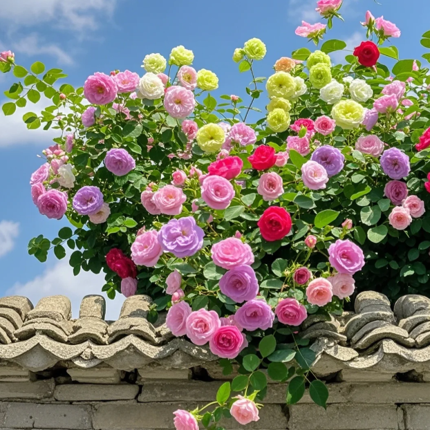 Elegant Climbing Rose Flower Seeds- 9 Rare and Breathtaking Colors Seeds(IMPORTED)