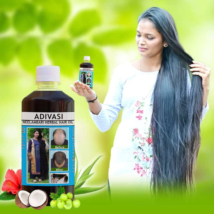 NATURAL ADIVASI HERBAL HAIR OIL (PACK OF 2) (BUY 1 GET 1 FREE) 1