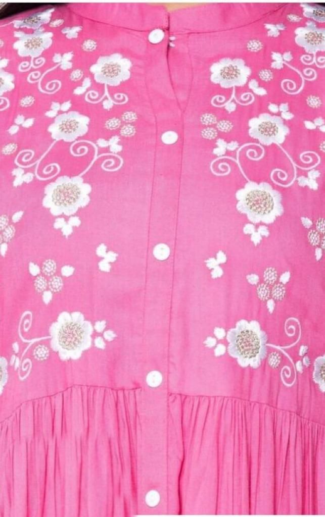 Trendy Rayon Embroidered Kurtis